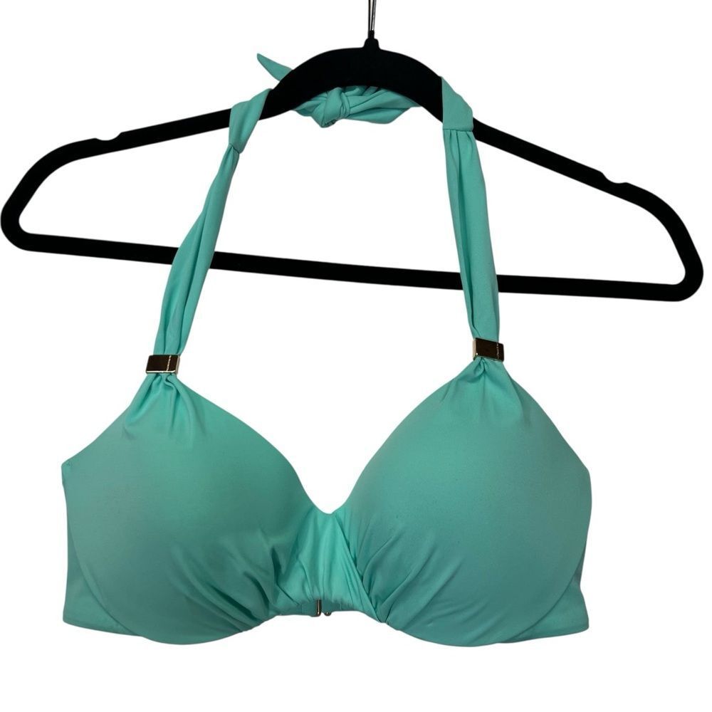 Victoria’s Secret halter bikini top sea foam green 36C